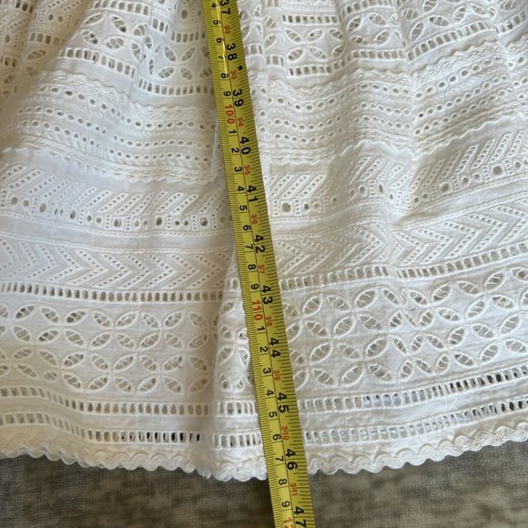 Veronica Beard XS-S Apoli Midi Dress Eyelet White Grad Wedding Bachelore… - Picture 8 of 14